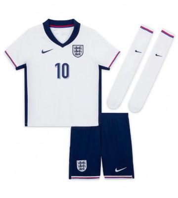 England Jude Bellingham #10 Hjemmebanetrøje Børn EM 2024 Kortærmet (+ Korte bukser)